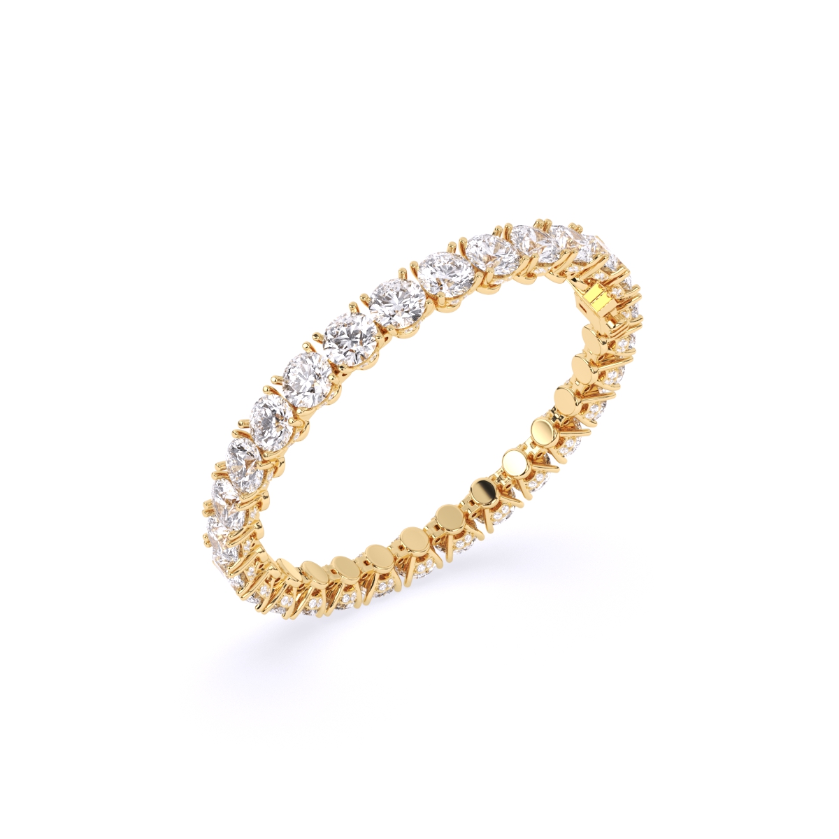 Round Solitaire Diamond Tennis Bracelet